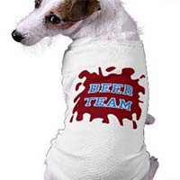 beer team dog t-shirt