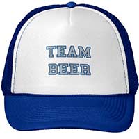 team beer blue baseball cap