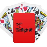 born to tailgate deck of playing poker cards