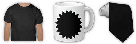 t-shirt, coffee mug, and neck tie to preview design in user-selected custom team colors or school colors