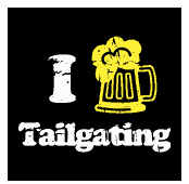 Tailgating Accessories with I Heart Tailgating Design with Beer Mug in Place of Heart